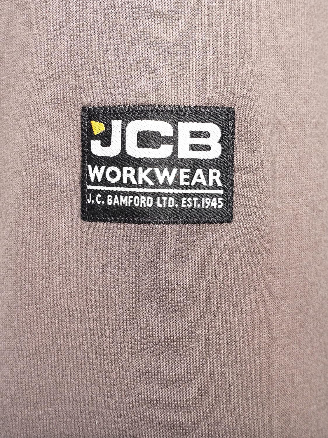 JCB - Trade Work Hoodie, XXX-Large - Made with 80% Cotton & 20% Polyester - Hoodies for Men Branding Details - Mens Clothes - Cordura Fabric Elbow Patches - 320gsm - Grey