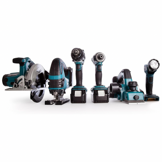 Makita DLX6067PT 18V Li-ion LXT 6 Piece Kit Complete with 3 x 5.0 Ah Li-ion Batteries and Charger Supplied in a Heavy Duty Tool Carry Bag