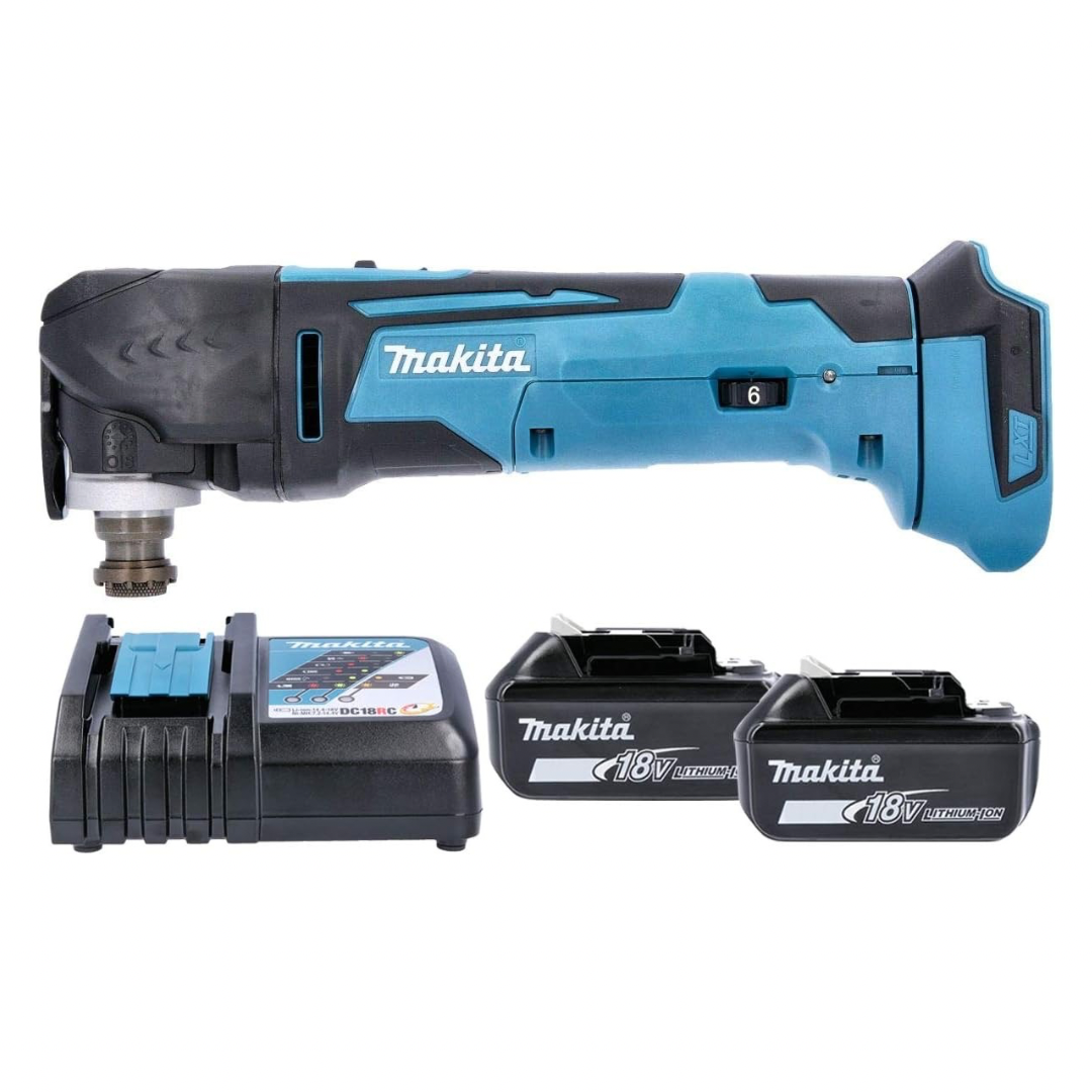 Makita DTM51Z 18v Multitool Keyless Blade Change + 2 x 5.0 Ah Batteries & Charger