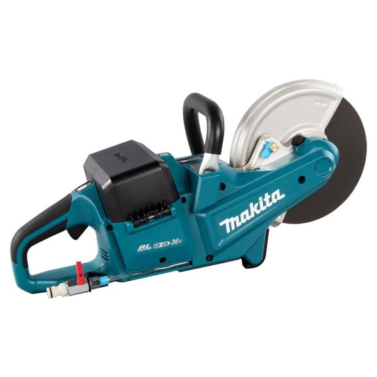 Makita DCE090ZX1 Twin 18V (36V) Li-ion LXT Brushless 230mm Disc Cutter - Batteries and Charger Not Included, Blue/Black