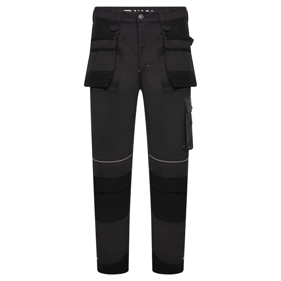 JCB Workwear - Trade Graphite Holster Trousers for Men - Cordura Reinforced Hems & Pockets - Regular Leg (32") - Polyester/Cotton - Waist 38"