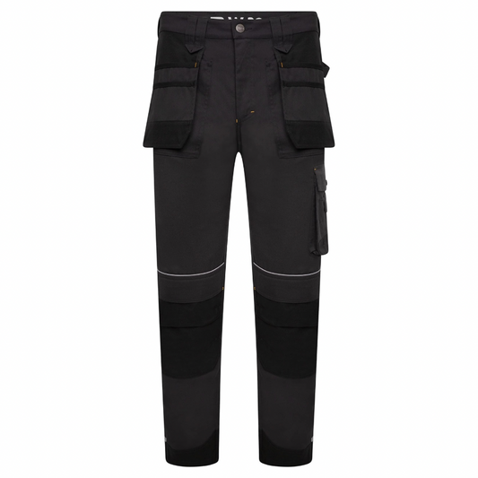 JCB Workwear - Trade Graphite Holster Trousers for Men - Cordura Reinforced Hems & Pockets - Regular Leg (32") - Polyester/Cotton - Waist 38"