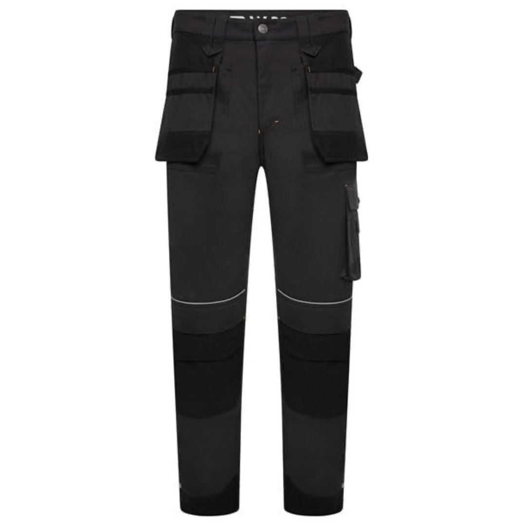 JCB Workwear - Trade Graphite Holster Trousers for Men - Cordura Reinforced Hems & Pockets - Regular Leg (32") - Polyester/Cotton - Waist 42"