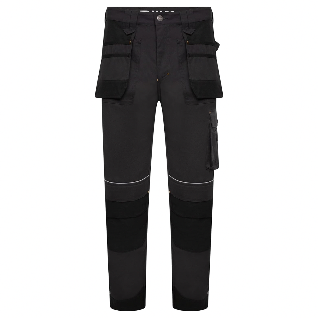 JCB Workwear - Trade Graphite Holster Trousers for Men - Cordura Reinforced Hems & Pockets - Regular Leg (32") - Polyester/Cotton - Waist 32"