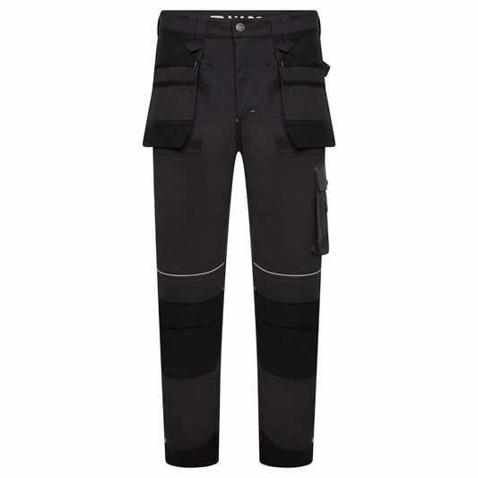 JCB Workwear - Trade Graphite Holster Trousers for Men - Cordura Reinforced Hems & Pockets - Regular Leg (32") - Polyester/Cotton - Waist 34"