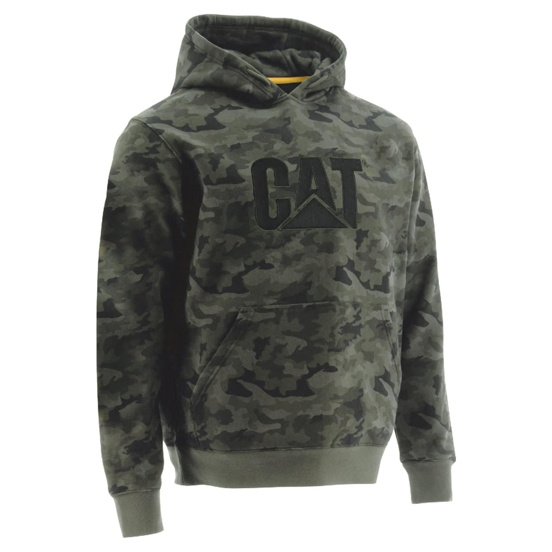 Caterpillar Mens Trademark Hooded Logo Work Sweatshirt