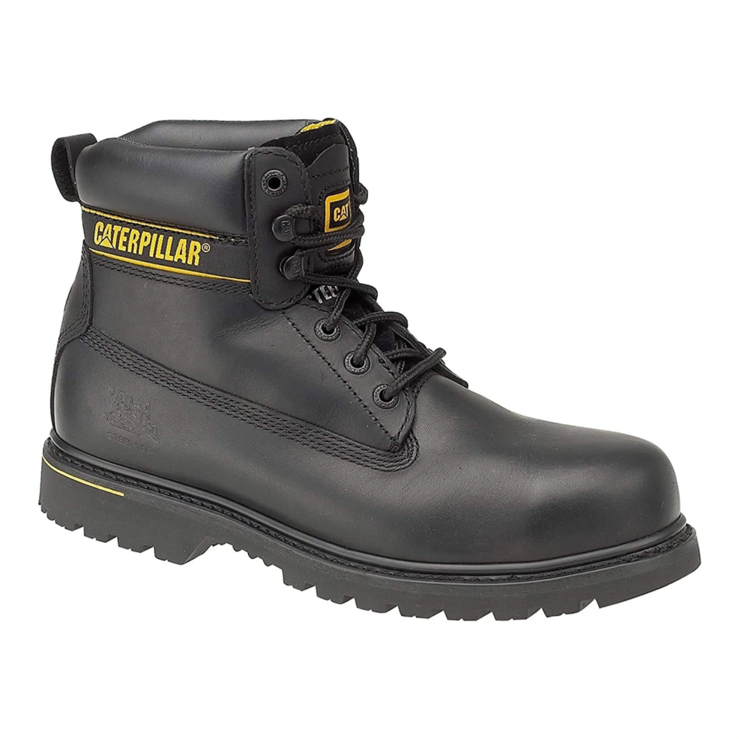 Caterpillar CAT Holton SB Unisex Leather Boots Black - 15 UK