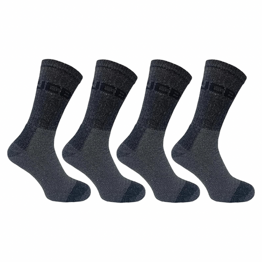 JCB - Outdoor Advantage Socks - Hiking - 4 Pack - Grey - UK 6-11 EUR 39-46