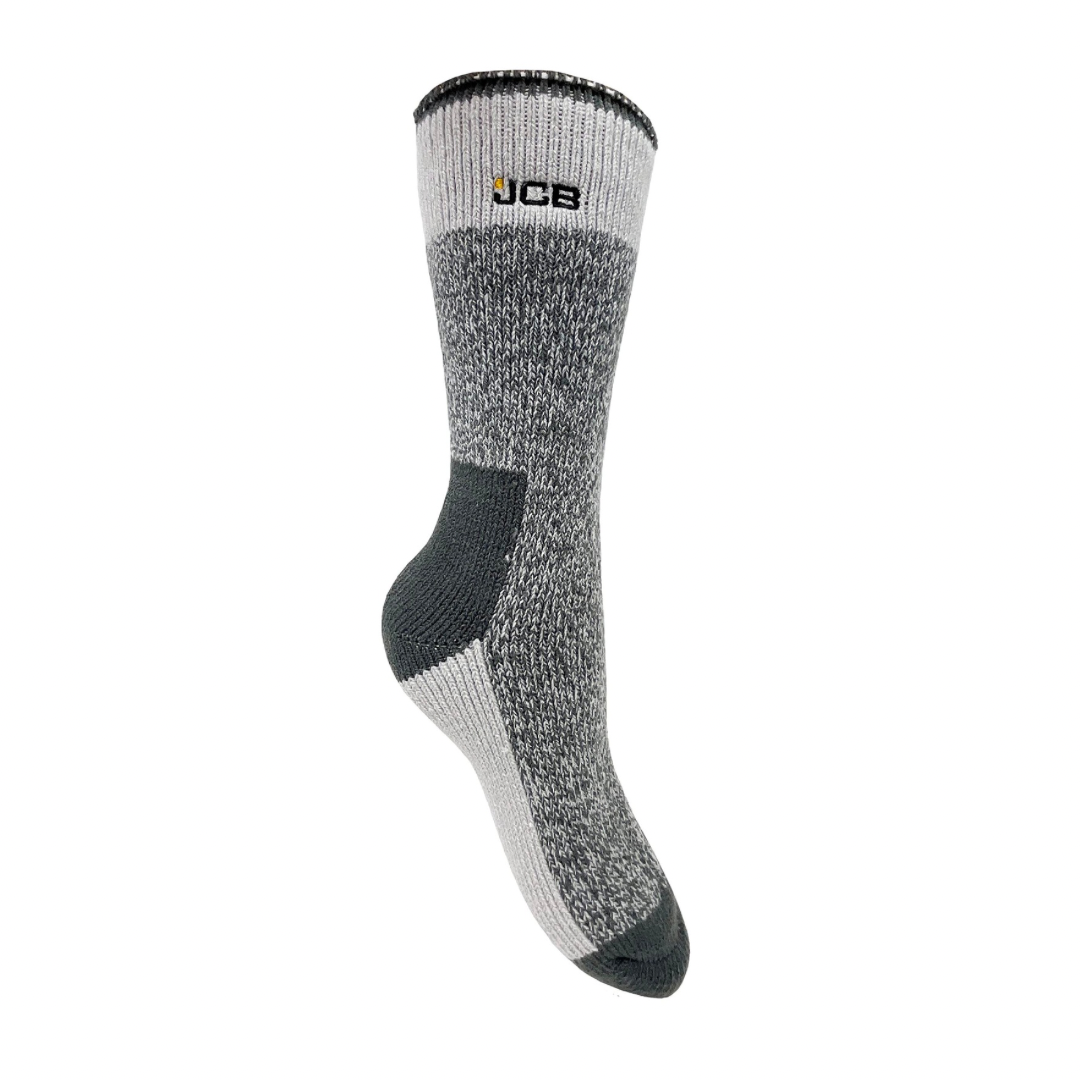 JCB - Ladies Thermasock Work Socks - 1 Pair - UK 4-7 EUR 37-41 - Ladies Thermal Winter Warm Socks