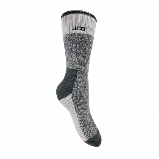 JCB - Ladies Thermasock Work Socks - 1 Pair - UK 4-7 EUR 37-41 - Ladies Thermal Winter Warm Socks