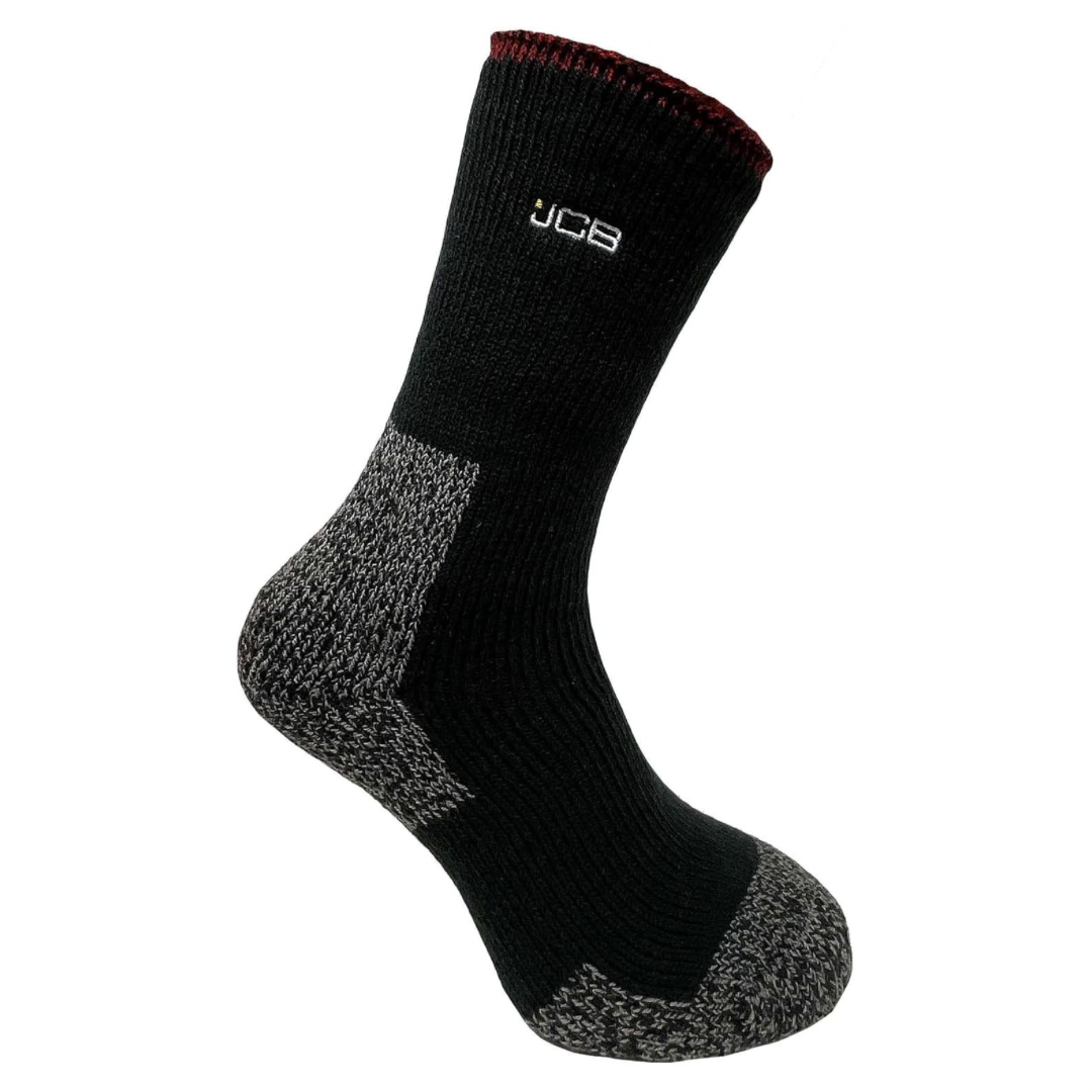 JCB - Men's Thermasock work sock in Black - 1 pack - | U.K. Size