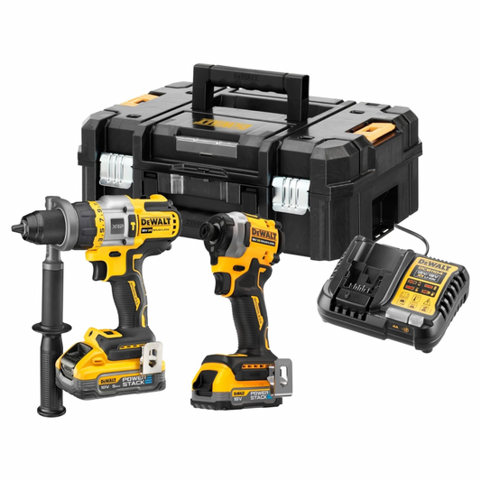 DEWALT DCK2052 18v XR Cordless Brushless Combi Drill and Impact Driver 1 x 1.7ah & 1 x 5ah Li-ion Powerstack