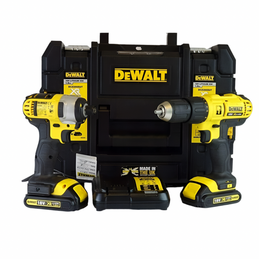 DEWALT 18V Cordless XR LI-ION Combi Drill & Impact Driver Twin Pack DCZ298S2T