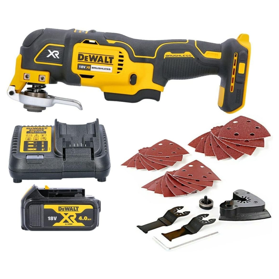 DEWALT DCS355N 18V Oscillating Brushless Multi-Tool with 1 x 4.0Ah DCB182 Battery & Charger