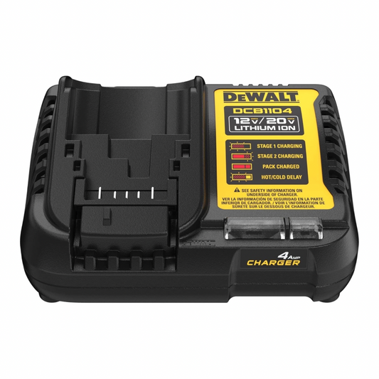 DEWALT 12V MAX/20V MAX Lithium Ion Battery Charger, 4 Amp, Waterproof (DCB1104), Black