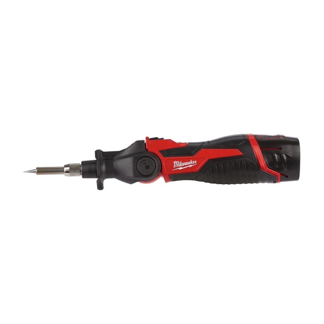 Milwaukee 4933459761 M12 SI-201C Cordless Soldering Iron with 1 x Battery and Charger in Case, Red/Black, 90 W