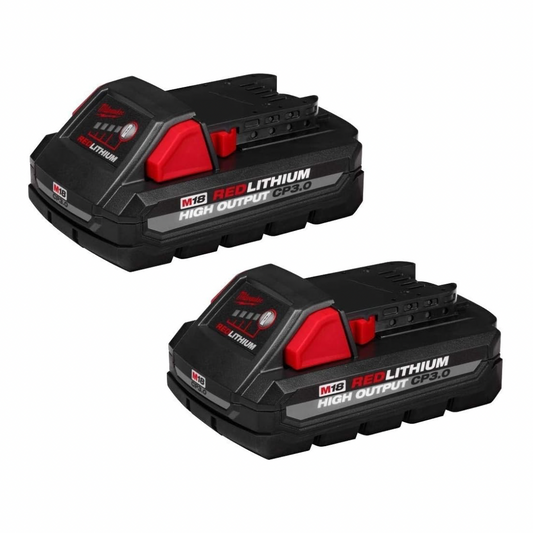 Milwaukee 48-11-1837 M18 18 Volt High Output CP 3.0 Ah Lithium-Ion Slide Battery, 2 Pack (Non-Retail Packaging)