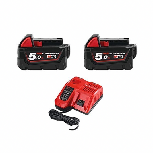 Milwaukee 4933459217 M18NRG-502 Rechargeable Battery Starter Kit 12 W 12 V