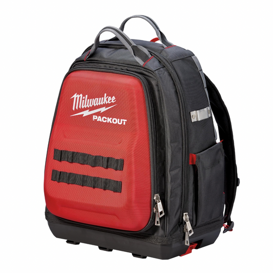 MILWAUKEE PACKOUT BACKPACK | | MODEL 4932471131 | 1680D | 48 POCKETS | ADDITIONAL PADDING | CHEST BELT | POLYMER BASE |