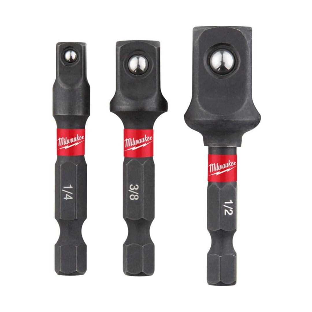 Milwaukee Shockwave Impact Socket Adaptor Set (3pc)