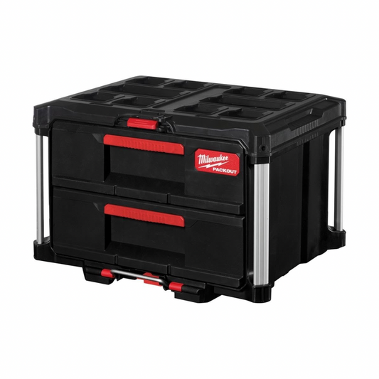 Milwaukee PACKOUT 2 Drawer Tool Box, Black